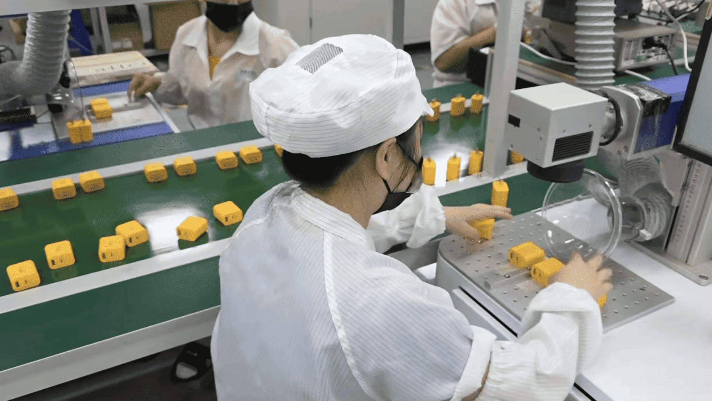 Charger production line background